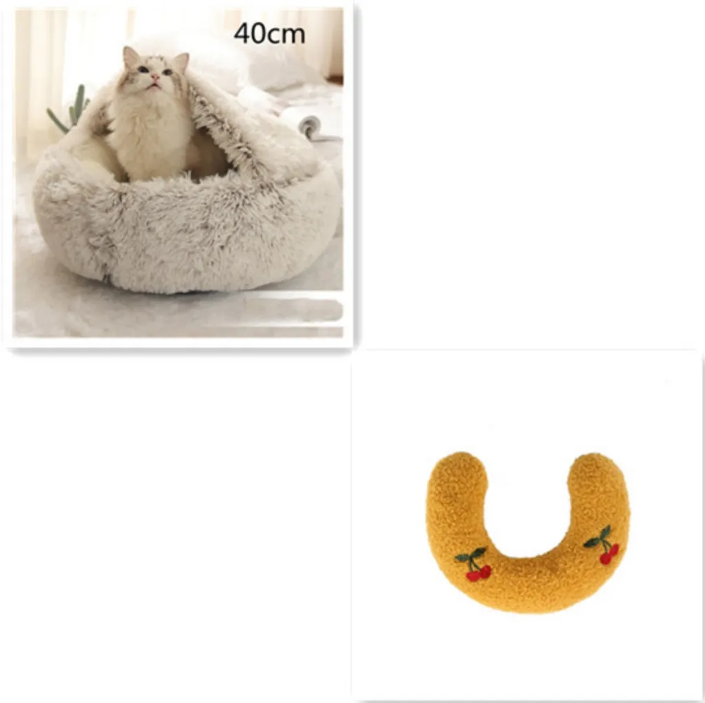 Cozy Co Coon Dog & Cat Pet Bed - Brown 40Cm Seta