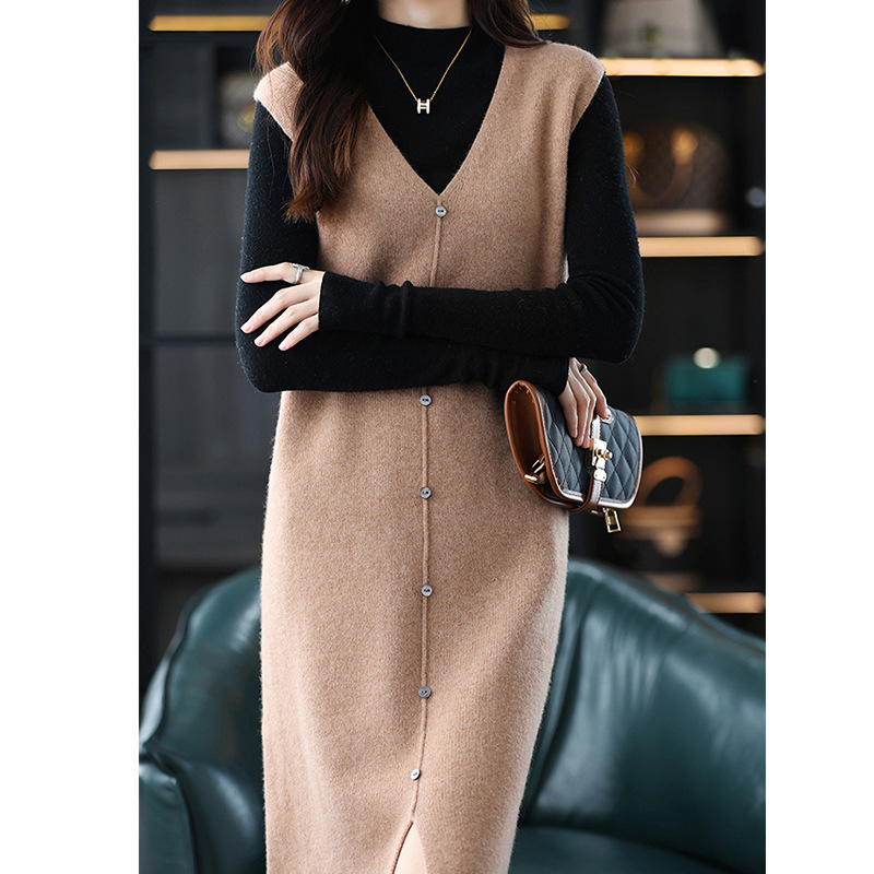 Title 9, Mid-length Over-the-knee Knitted Sweater Dress ...