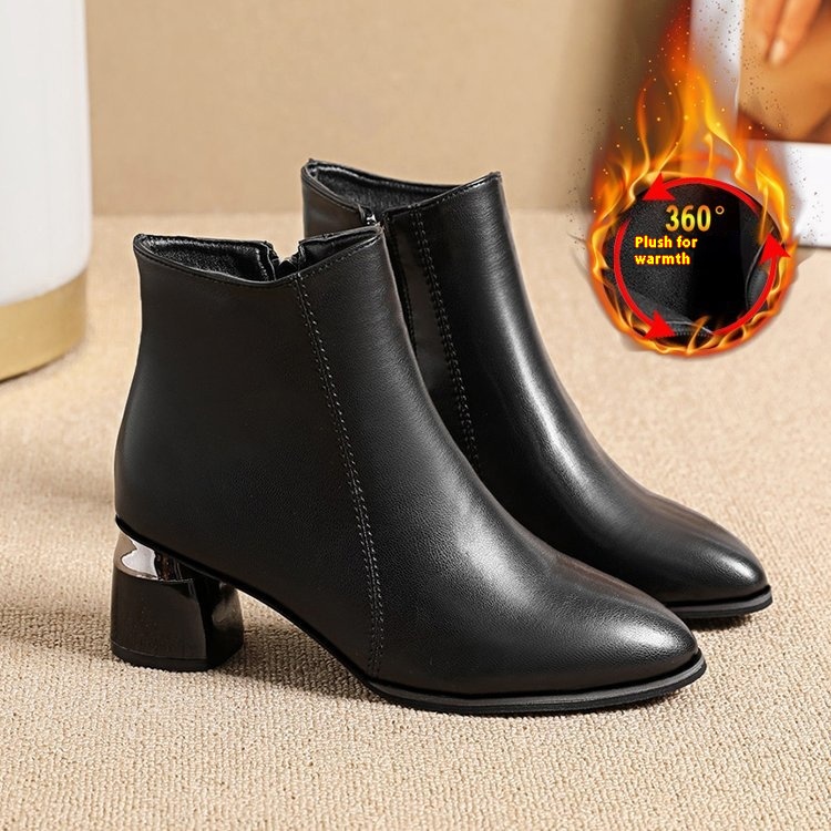 Title 14, Autumn And Winter Short Boots Female Chunky Hee...