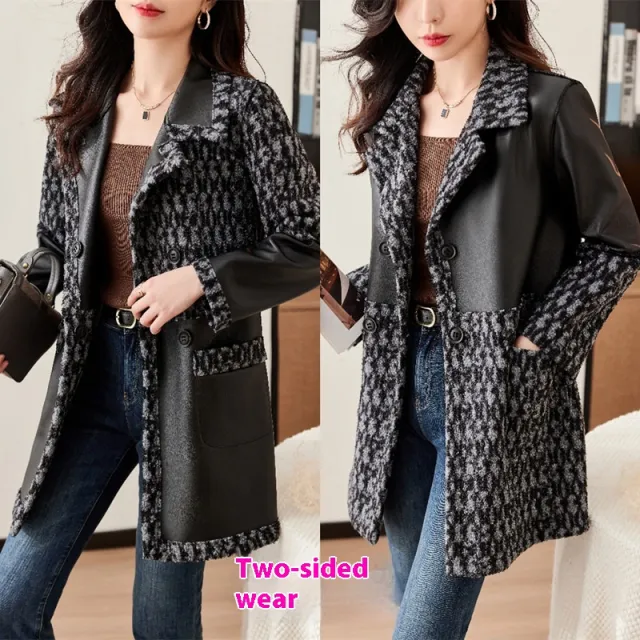 Haining Leather Coat For Women Picture Color 5Xl - Shop at LoveMi