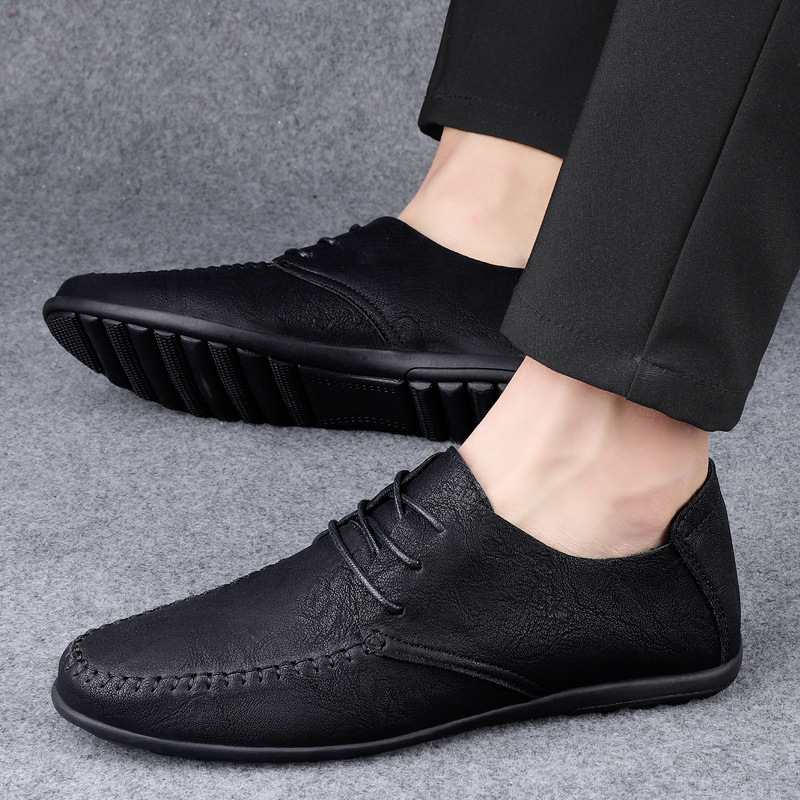 Title 8, Atmungsaktive Business Casual Lederschuhe für H...