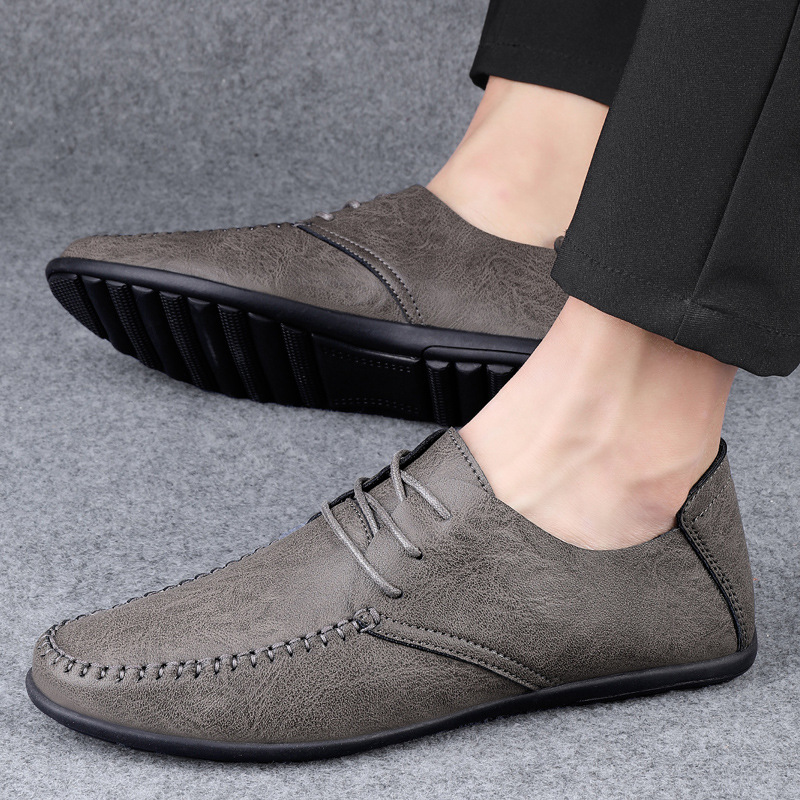 Title 7, Mens Business Casual Breathable Leather Shoes....