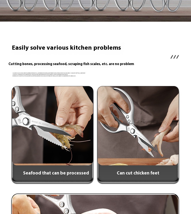 Title 3, Chicken Bone Scissors Multifunctional Stainless...