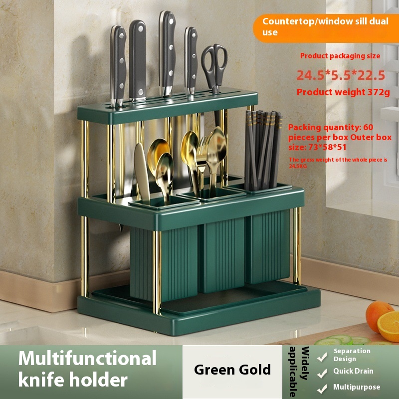 Title 2, Multifunctional Kitchen Storage Rack Knife And ...