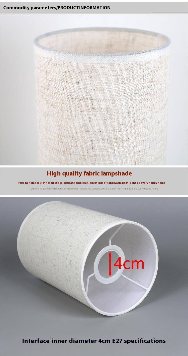 Title 1, Straight Linen Lamp Shade Simple Light for a co...