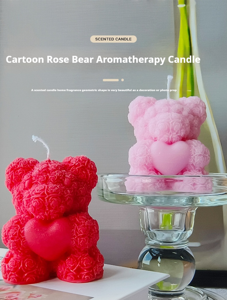 Title 3, Rose Bear Aromatherapy Candle Creative Bedroom ...