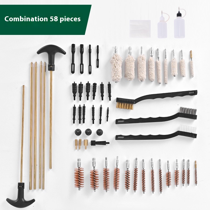 Title 6, 58 Piece Set Cleaning Gun Barrel Brush Maintena...