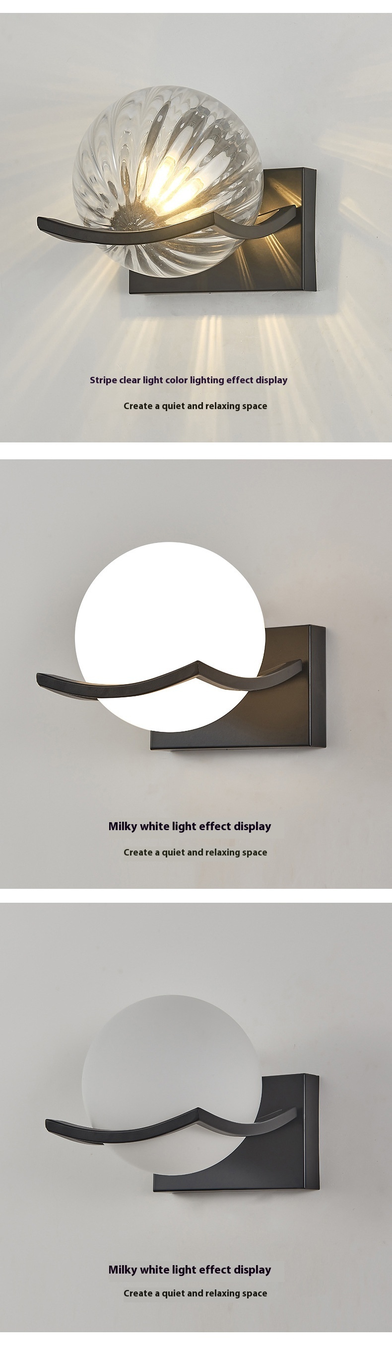 Title 3, Modern Minimalist Bedroom Bedside Wall Lamp for...