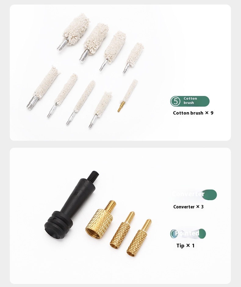 Title 3, 58 Piece Set Cleaning Gun Barrel Brush Maintena...