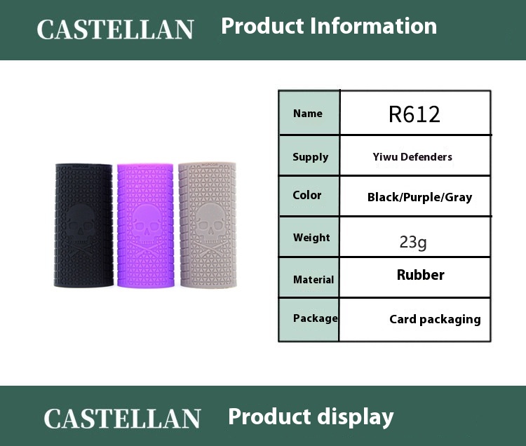 Title 1, Skull Rubber Handle Cover Ferrule