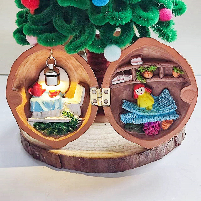 Title 1, Mini Miniature Walnut World Resin Crafts