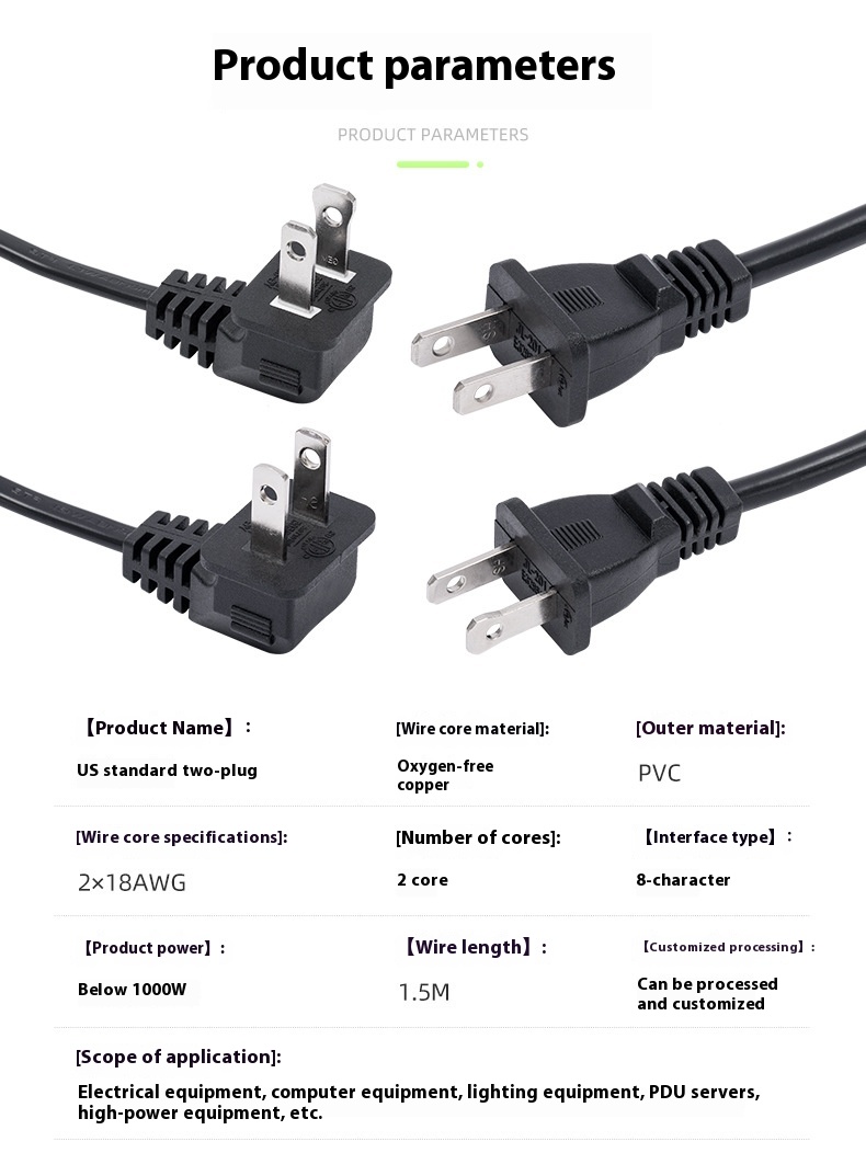 Title 2, Two Plug 8 Tail American Standard Two Plug Powe...