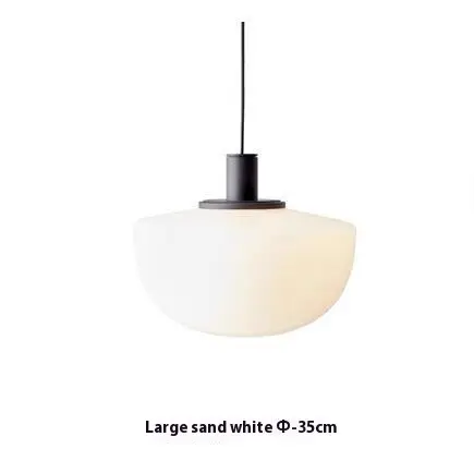 Designer Simple Milky White Glass Single-head Droplight