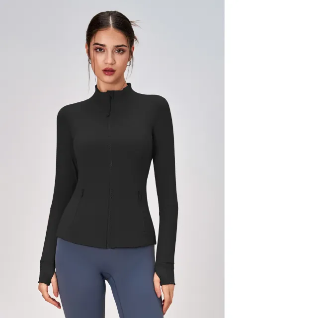Women's Fashion Personality Fitness Yoga Wear Coat Fashion Black - Shop at LoveMi