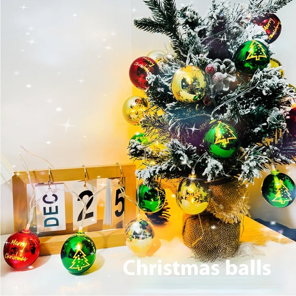 Christmas Party Decorations Scene Layout Atmosphere Lighting Chain - Christmas Ball