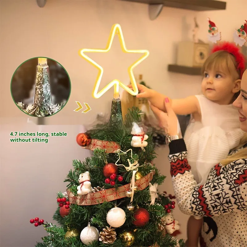 LED Tree Top Light Holiday Decoration Three-dimensional