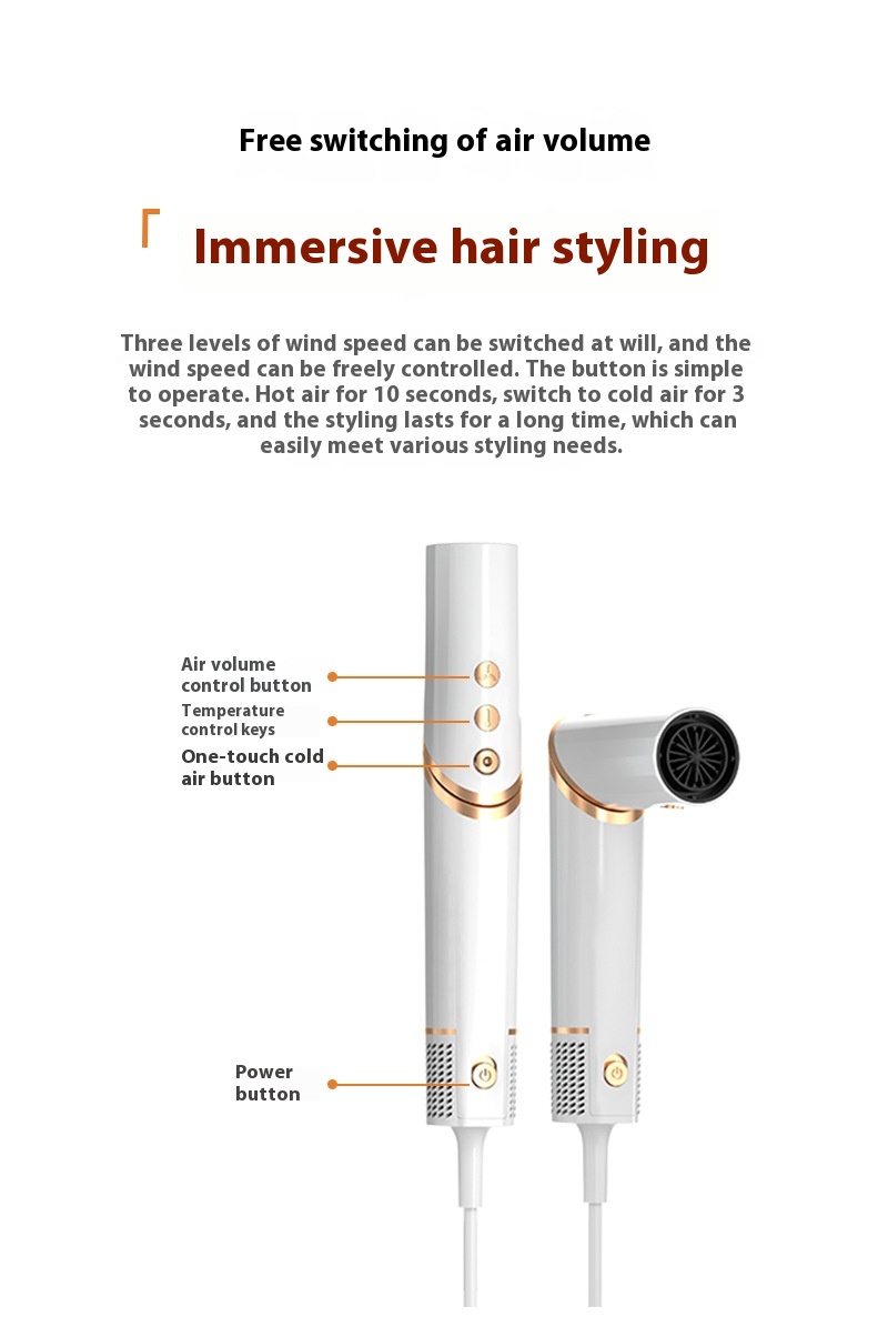 Title 4, Folding 8 In 1 Hair Dryer Plasma All-in-one Hot...