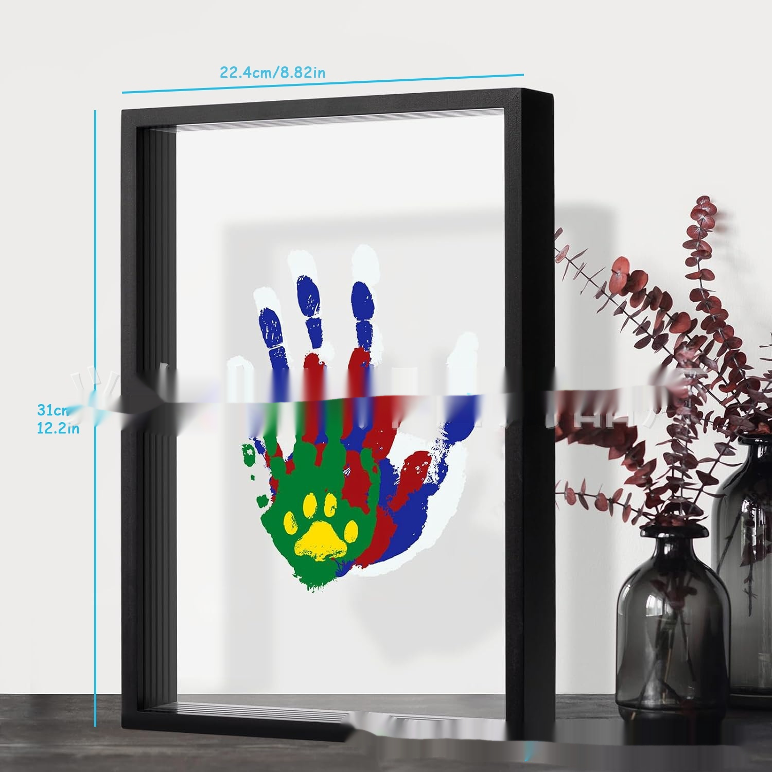 Four Handprint Wood Color