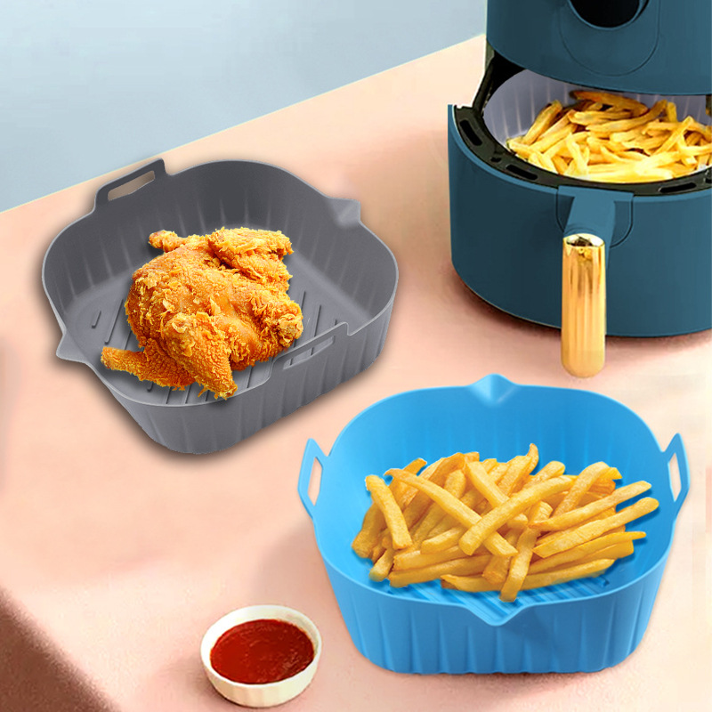 Title 6, Assadeira de silicone redonda para air fryer es...