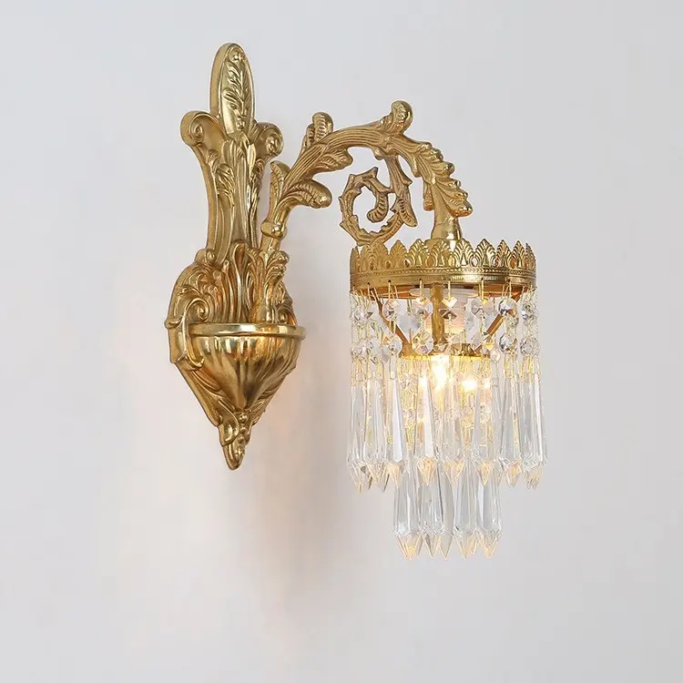 Retro Copper Wall Lamp Double-headed Bedroom Aisle