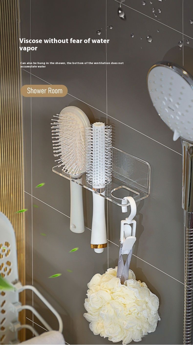 Title 5, Bathroom Comb Stand Wall-mounted Punch-free Goo...