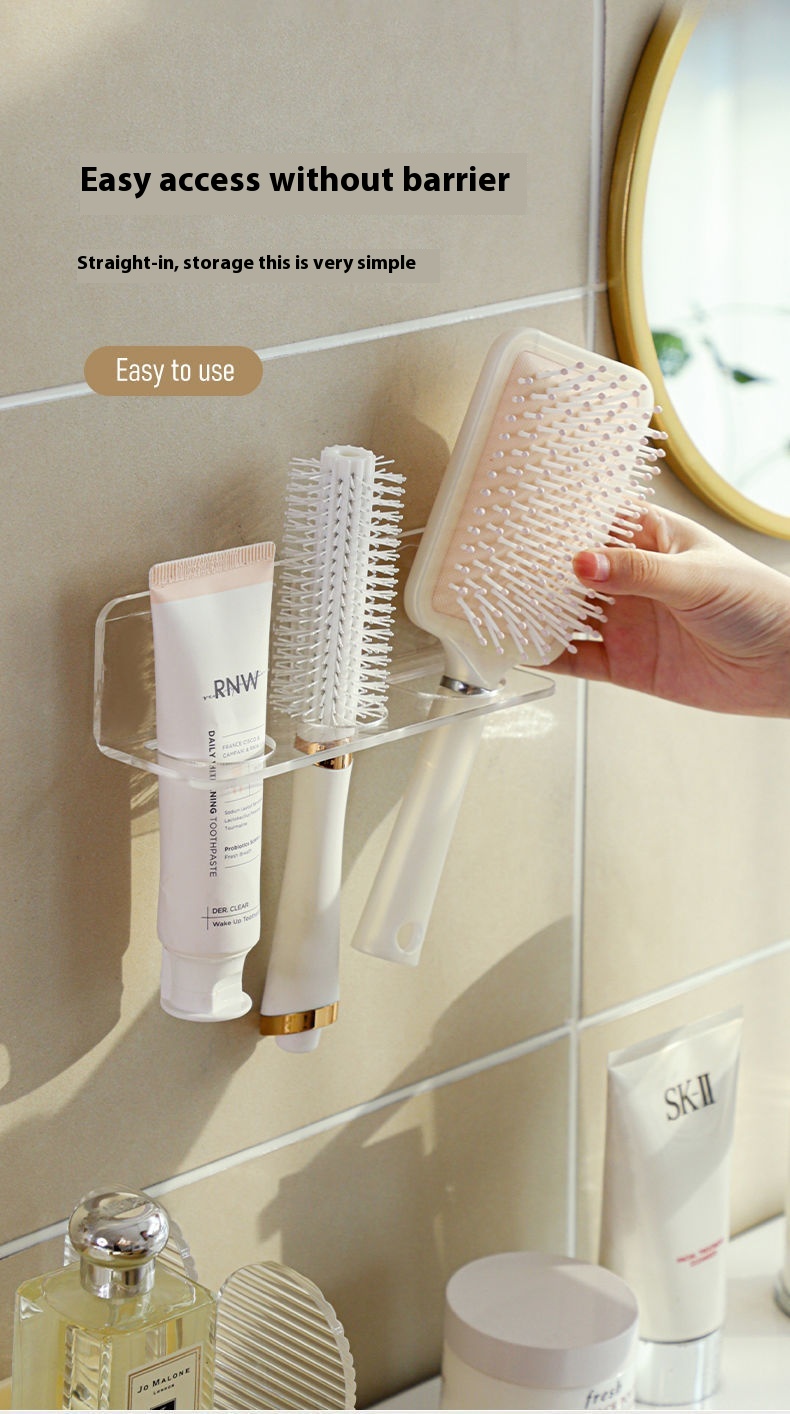 Title 7, Bathroom Comb Stand Wall-mounted Punch-free Goo...