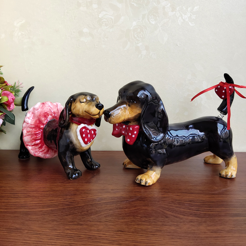 Title 3, Ceramic Dog Decoration Creative Home Decoration