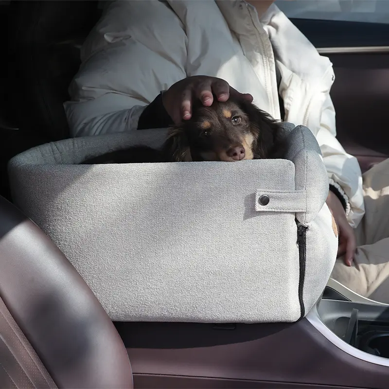 Car Central Dog Car Seat Bed Portable Dog Carrier for Small Dogs and Cats Safety