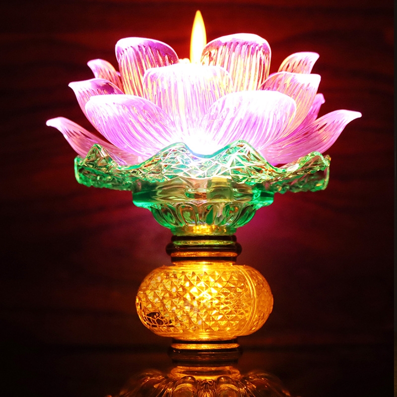 Title 4, Colorful Changming USB Powered Lotus Lamp