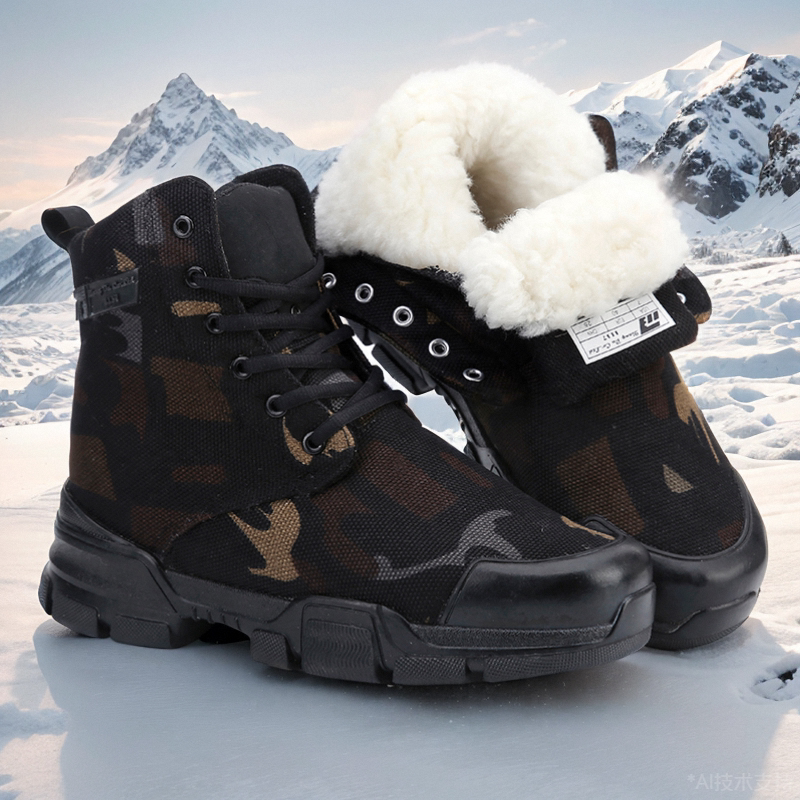 Title 1, Three-proof Wool Snow Boots Thick Warm Waterproof