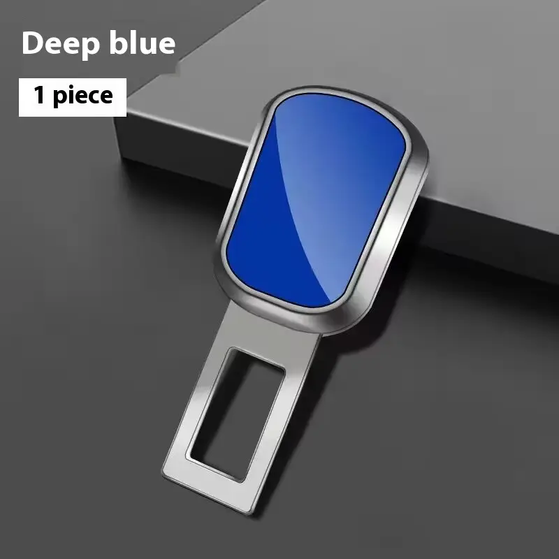 Universal Car Seat Belt Buckle Extender Plug — Chrome, 1PC