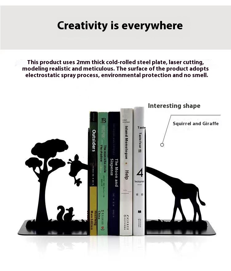 Title 3, Retractable Creative Bookshelf Simple Desktop C...