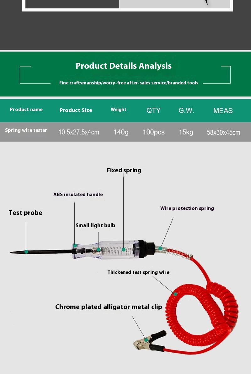 Title 3, Penna tester per auto 6-24V, ideale per diagnos...