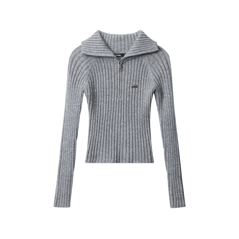 Women's Striped Knitted Cardigan Slim Top