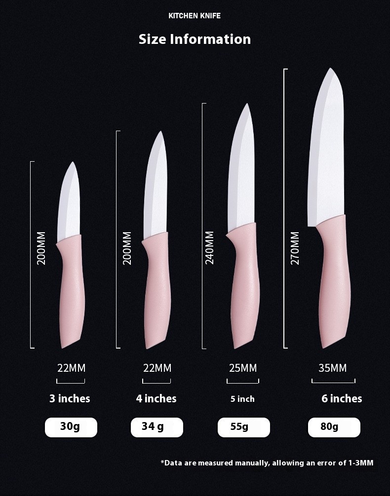 Title 8, Modern Household More Sizes Zirconia Fruit Knife