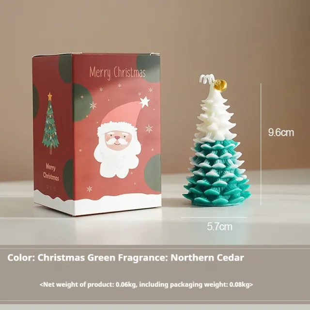 Christmas Candle Handmade Fragrance Hand Gift Aromatherapy Candle Ornaments Northern Cedar Green - Shop at LoveMi