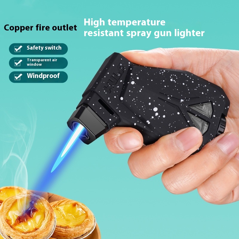 High Temperature Resistant Spray Gun Lighter Direct Punching Moxibustion Windproof Creative