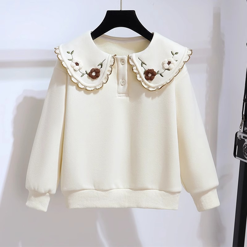 Title 1, Girls Sweet All-matching Doll Collar Lace Long...