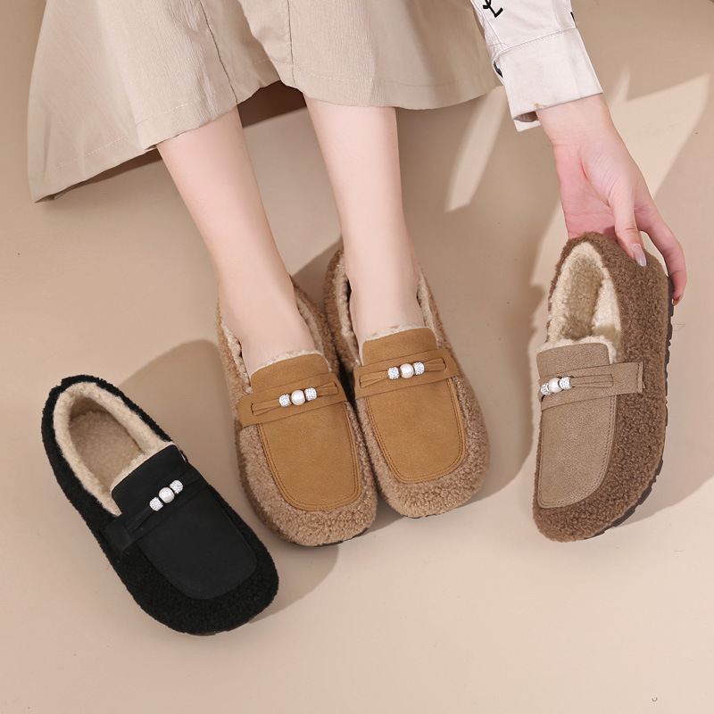 Title 2, Cotton Shoes Gommino Fleece Lined Padded Warm K...