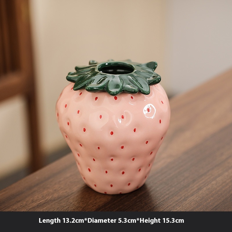 Large Vase Pink Strawberry