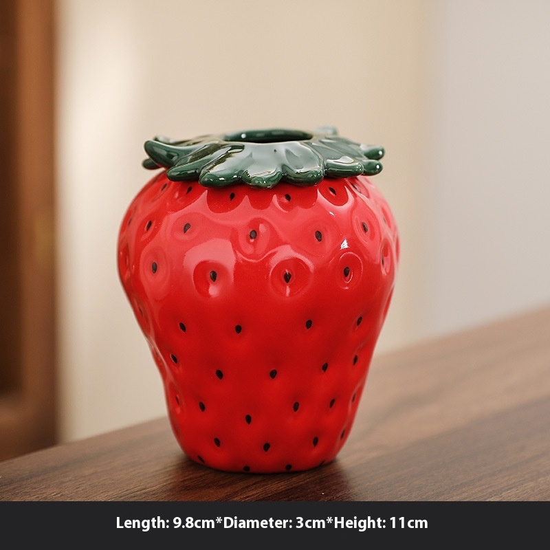 Small Vase Red Strawberry