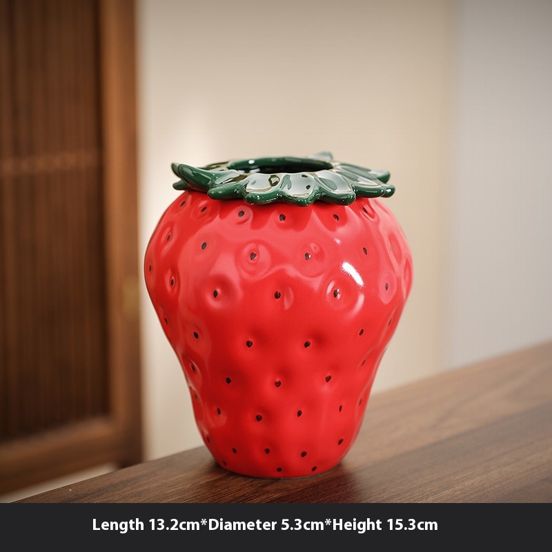 Large Vase Red Strawberry