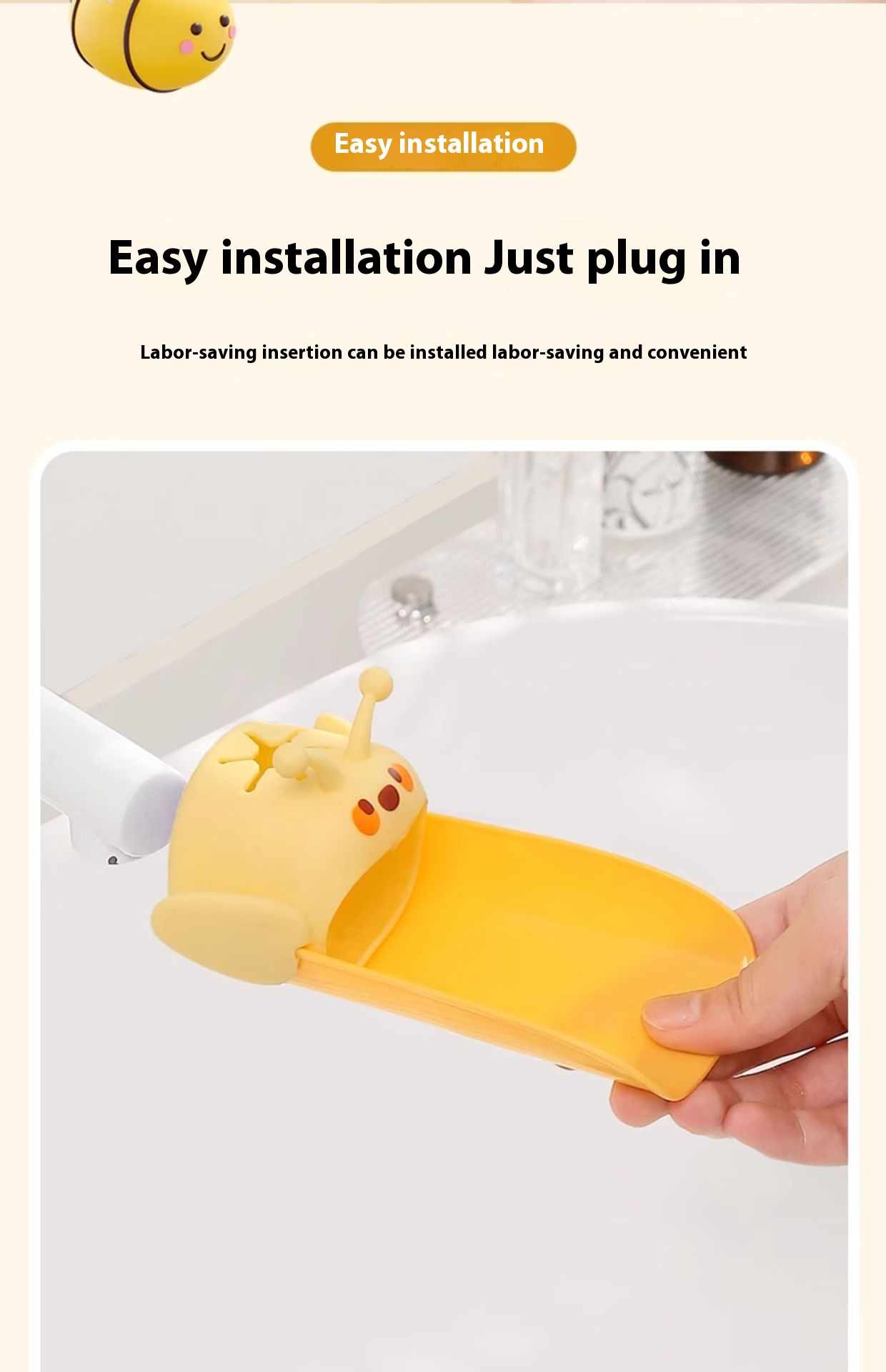 Title 1, Splash-proof Cute Cartoon Faucet Sprinkler