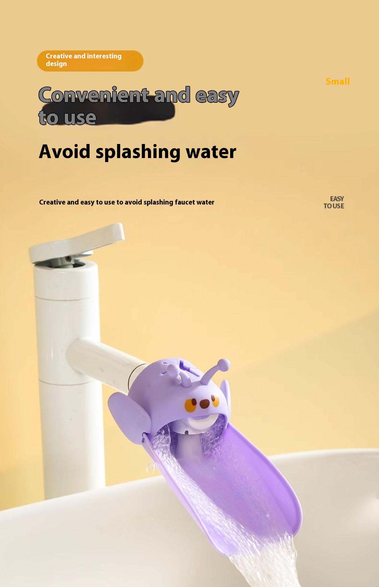 Title 3, Splash-proof Cute Cartoon Faucet Sprinkler