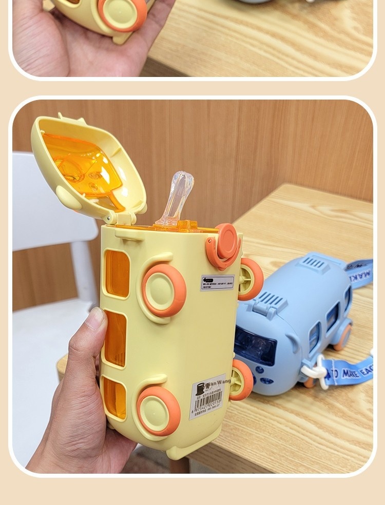 Title 6, Cups Summer Good-looking Bus Car Straw With Pul...