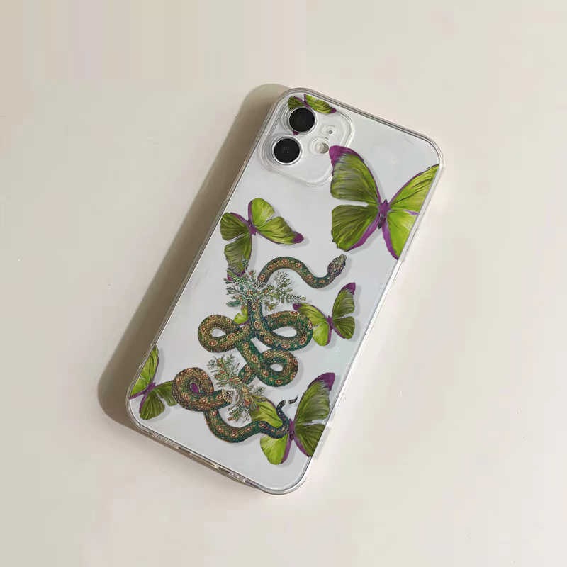 Title 2, Creative Funny Butterfly Snake Phone Case