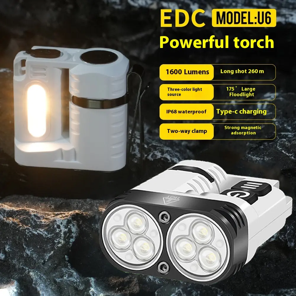Flashlight Outdoor Camping Lantern Aluminum Alloy 1600