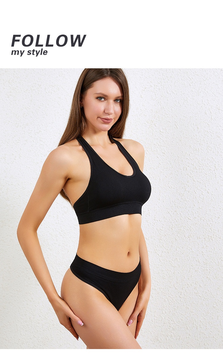 Title 17, No Steel Ring Push Up Sports Bra Female