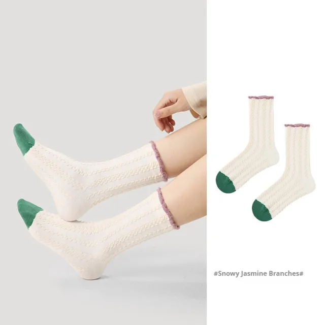 Niche Vintage Court Style Thin Middle long Stockings R8802 Manxue Branch - Shop at LoveMi