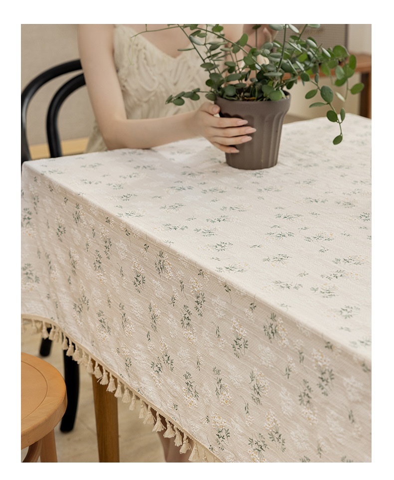 Title 6, Floral Tablecloth Pastoral Cotton Linen Fabric ...